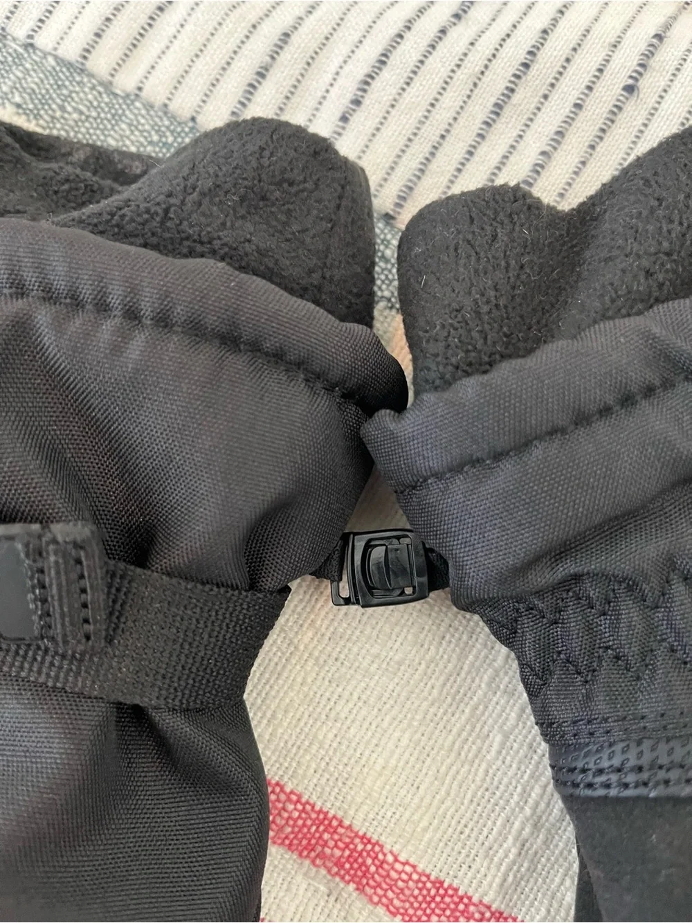 Carhartt Black Insulated Mittens with Wrist Buckles